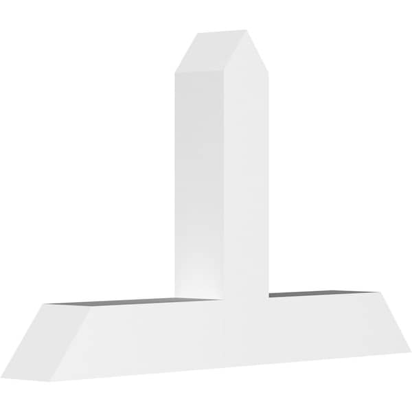 Ekena Millwork Portland Architectural Grade PVC Gable Bracket, 48"W x 30"H x 6"D x 6"F, 15/12 Pitch GBP048X30X0606POR00 - main